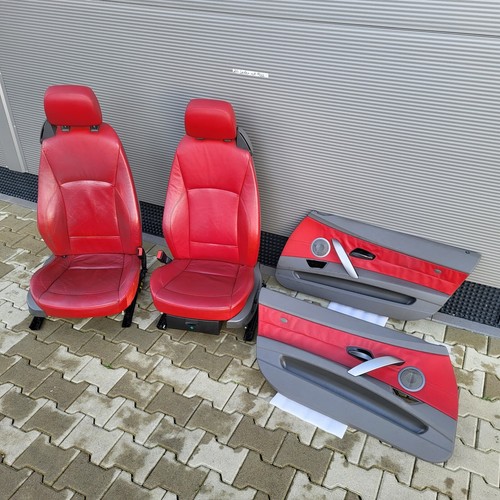 BMW Z4 E85 Fahrer Beifahrer Leder Sitz rot Memory + Türverkleidung ABHOLUNG – Bild 1