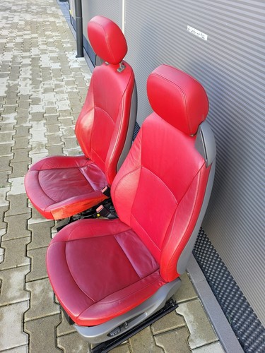 BMW Z4 E85 Fahrer Beifahrer Leder Sitz rot Memory + Türverkleidung ABHOLUNG – Bild 4
