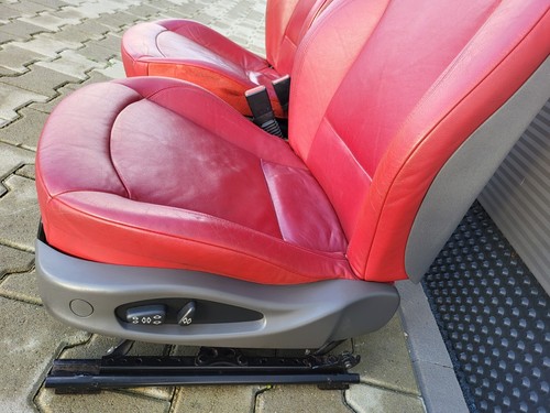 BMW Z4 E85 Fahrer Beifahrer Leder Sitz rot Memory + Türverkleidung ABHOLUNG – Bild 5