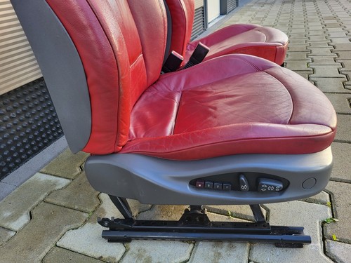 BMW Z4 E85 Fahrer Beifahrer Leder Sitz rot Memory + Türverkleidung ABHOLUNG – Bild 7