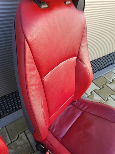 BMW Z4 E85 Fahrer Beifahrer Leder Sitz rot Memory + Türverkleidung ABHOLUNG – Bild 9