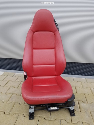 BMW Z3 Roadster Fahrer Sitz LINKS Leder rot snake + Gestell + Motoren ABHOLUNG – Bild 1