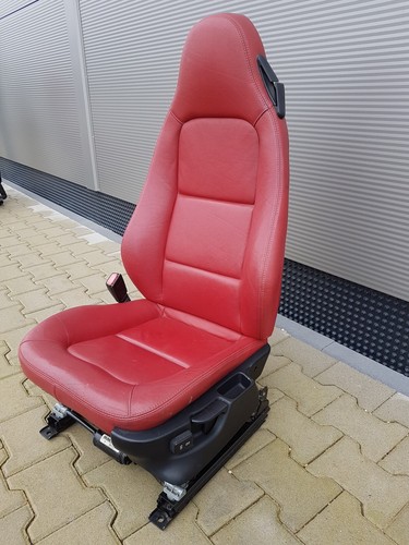 BMW Z3 Roadster Fahrer Sitz LINKS Leder rot snake + Gestell + Motoren ABHOLUNG – Bild 2