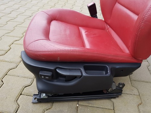 BMW Z3 Roadster Fahrer Sitz LINKS Leder rot snake + Gestell + Motoren ABHOLUNG – Bild 6