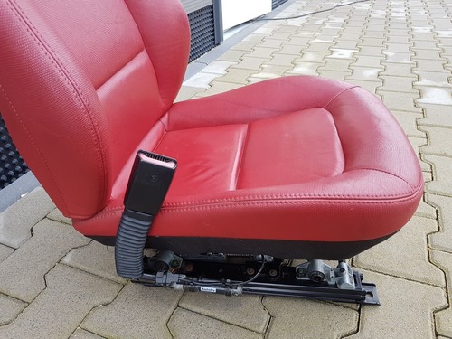 BMW Z3 Roadster Fahrer Sitz LINKS Leder rot snake + Gestell + Motoren ABHOLUNG – Bild 7