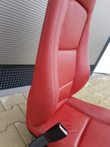 BMW Z3 Roadster Fahrer Sitz LINKS Leder rot snake + Gestell + Motoren ABHOLUNG – Bild 8