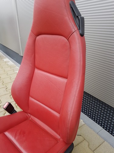 BMW Z3 Roadster Fahrer Sitz LINKS Leder rot snake + Gestell + Motoren ABHOLUNG – Bild 9