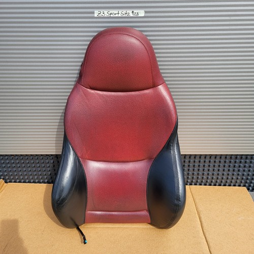 BMW Z3 Bei Fahrer Sport Sitz Oberteil Leder Rot Schwarz Rückenlehne Sitzheizung