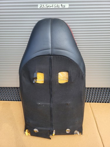 BMW Z3 Bei Fahrer Sport Sitz Oberteil Leder Rot Schwarz Rückenlehne Sitzheizung