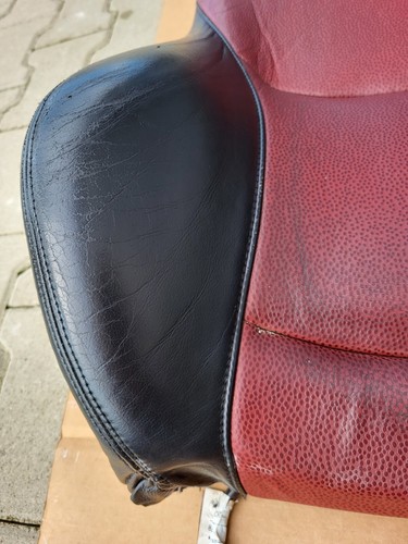 BMW Z3 Bei Fahrer Sport Sitz Oberteil Leder Rot Schwarz Rückenlehne Sitzheizung