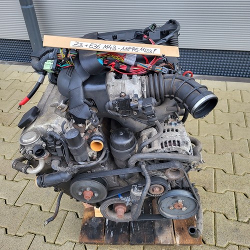 BMW Z3 Roadster Motor Engine 1,9 Liter M43 Triebwerk 118 PS Getriebe ABHOLUNG – Bild 2