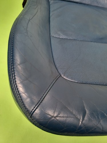 BMW Z3 Roadster Coupe Fahrer Sitz Kissen Unterteil Leder Topas blau ohne Heizung – Bild 7