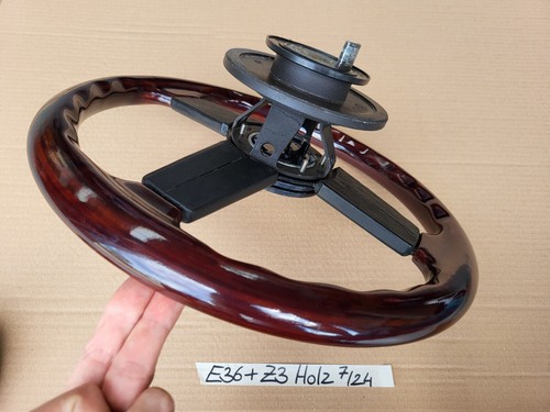 BMW E30 + Z1  + Z3 Holz Lenkrad mit Leder / Classic Lenker
