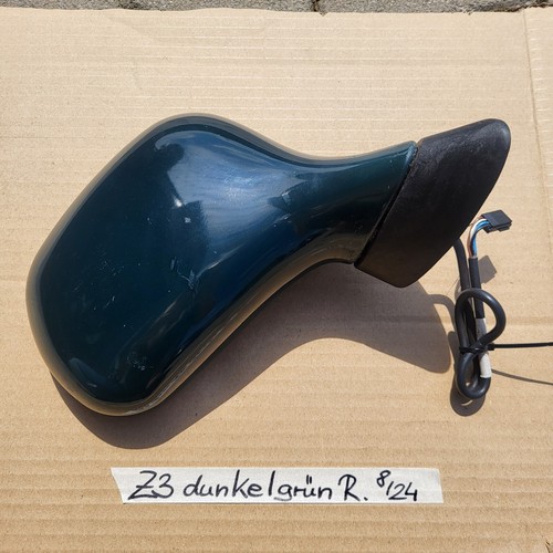 BMW Z3 Roadster + Coupe Seiten Außen Spiegel + Glas + Motor RECHTS Dunkel Grün  – Bild 2