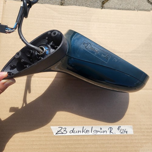 BMW Z3 Roadster + Coupe Seiten Außen Spiegel + Glas + Motor RECHTS Dunkel Grün  – Bild 4