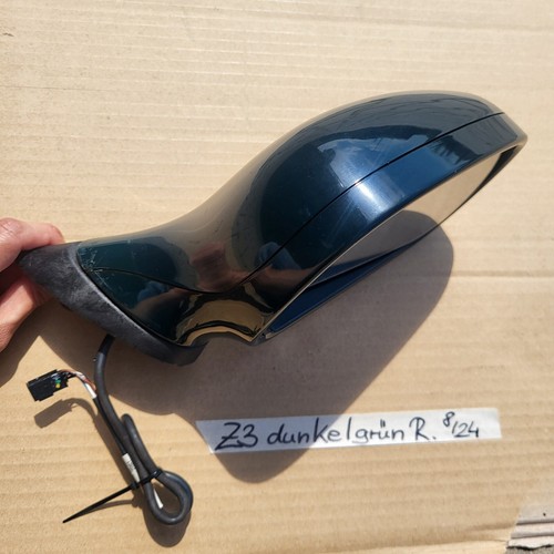 BMW Z3 Roadster + Coupe Seiten Außen Spiegel + Glas + Motor RECHTS Dunkel Grün  – Bild 6