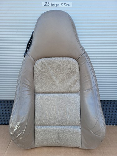 BMW Z3 Beifahrer Sitz Oberteil Leder beige Rücken Lehne Polster Kissen Bezug  – Bild 1