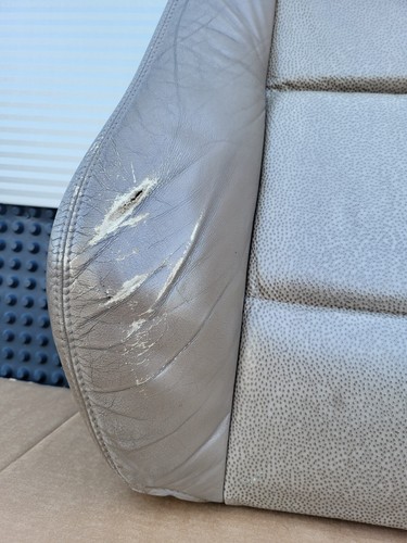 BMW Z3 Beifahrer Sitz Oberteil Leder beige Rücken Lehne Polster Kissen Bezug  – Bild 5