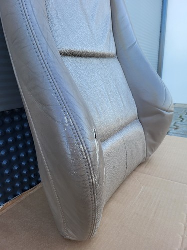 BMW Z3 Beifahrer Sitz Oberteil Leder beige Rücken Lehne Polster Kissen Bezug  – Bild 8
