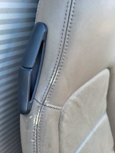 BMW Z3 Beifahrer Sitz Oberteil Leder beige Rücken Lehne Polster Kissen Bezug  – Bild 9