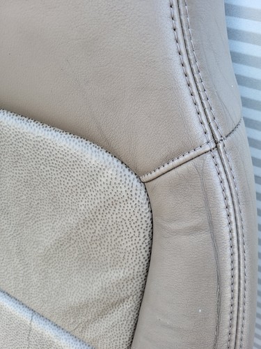 BMW Z3 Beifahrer Sitz Oberteil Leder beige Rücken Lehne Polster Kissen Bezug  – Bild 10