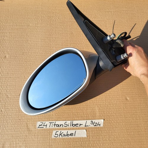 BMW Z4 E85 E86 Seiten Außen Spiegel LINKS Fahrer Seite Titan Silber 354 – Bild 2