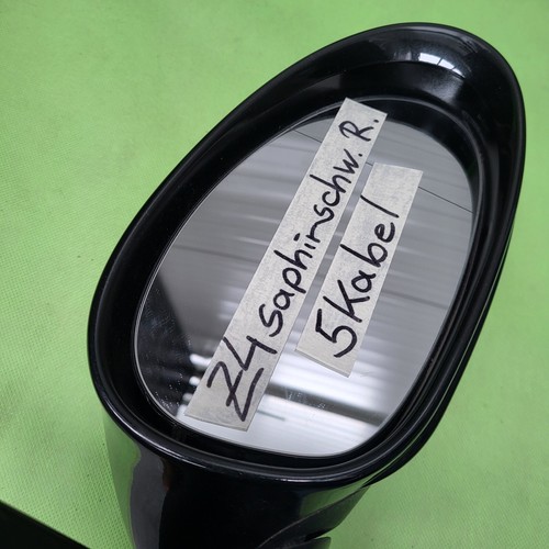 BMW Z4 E85 Seiten Außen Spiegel +  Motor RECHTS Saphir schwarz Black metallic – Bild 3