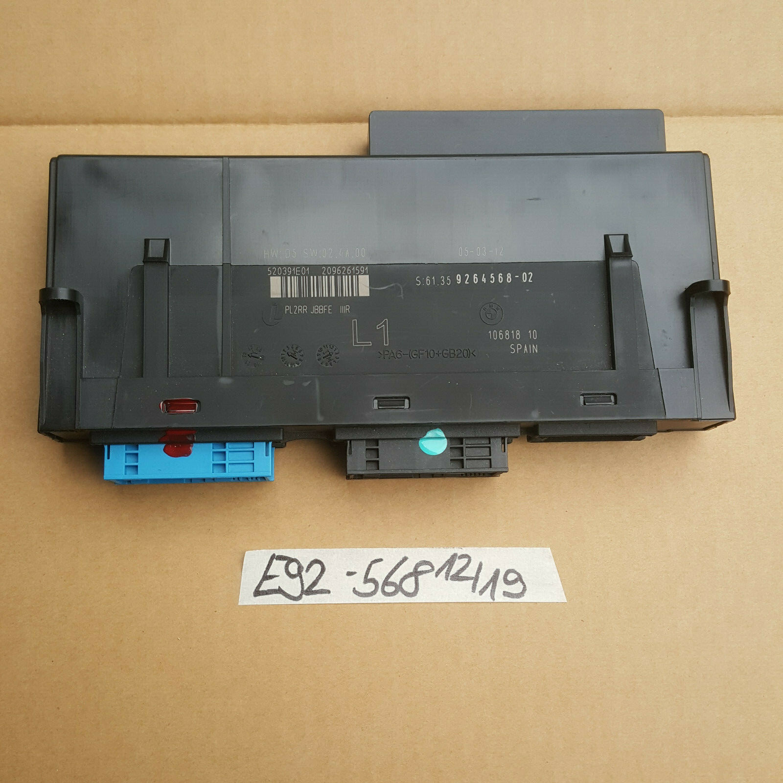 BMW E92 E93 E82 Facelift Steuergerät Fußraum Licht Kontroll Modul 9264568 – Bild 1