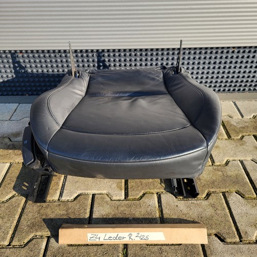 BMW Z4 E85 Beifahrer Sitz Unterteil Leder Schwarz + Gestell Schiene Manuell  – Bild 1