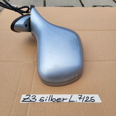 BMW Z3 Roadster Seiten Außen Spiegel Glas + Motor LINKS Arktis Silber Metallic 