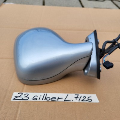 BMW Z3 Roadster Seiten Außen Spiegel Glas + Motor LINKS Arktis Silber Metallic 