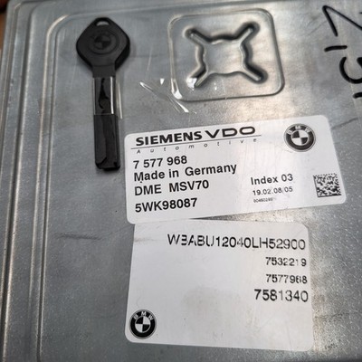 BMW Z4 Motorsteuergerät 7581340 N52 EWS Modul 9145097 + 1 Schlüssel 2,5i Motor – Bild 2