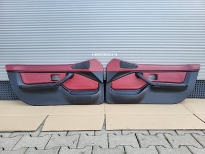 BMW Z3 Roadster  Tür Verkleidung Voll Leder Rot Schwarz R+L + Türgriff ABHOLUNG 