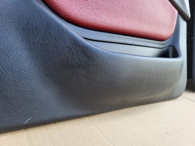 BMW Z3 Roadster  Tür Verkleidung Voll Leder Rot Schwarz R+L + Türgriff ABHOLUNG 