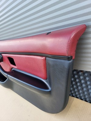 BMW Z3 Roadster  Tür Verkleidung Voll Leder Rot Schwarz R+L + Türgriff ABHOLUNG 
