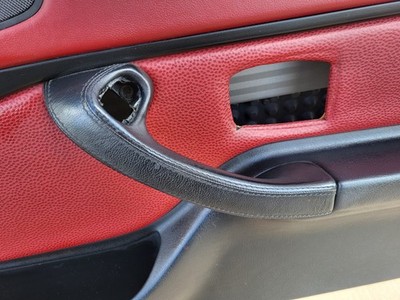 BMW Z3 Roadster  Tür Verkleidung Voll Leder Rot Schwarz R+L + Türgriff ABHOLUNG 
