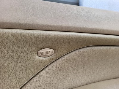 BMW E46 Cabrio Coupe Türverkleidung Leder Beige LINKS Harman Kardon Griff Blende – Bild 9