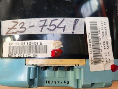 BMW Z3 Meilen Tacho Kombiinstrument Tachometer instrument cluster 8401754 – Bild 5