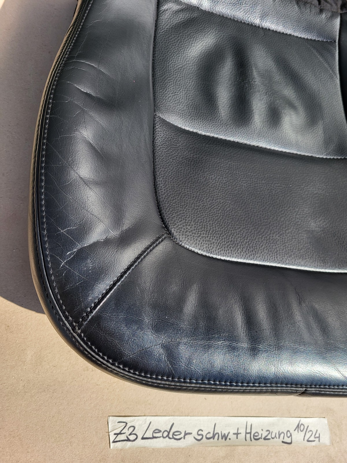 BMW Z3 Roadster Bei Fahrer Sitz Kissen Unterteil Leder point schwarz Sitzheizung