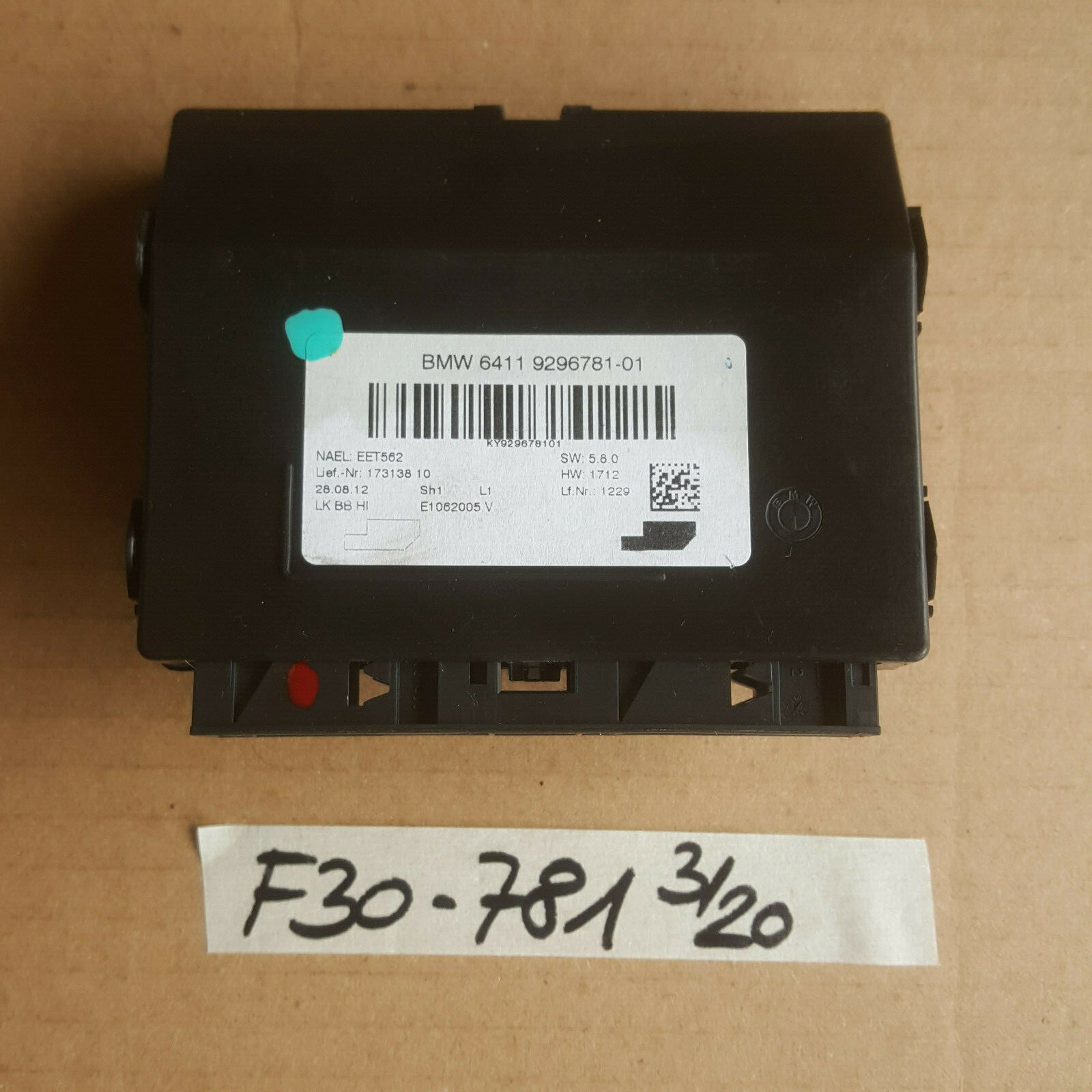 BMW F21 F30 F31 Steuergerät Klimaanlage Heizung Klimaautomatik 9296781 Abholung  – Bild 1