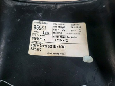 BMW Z3 Roadster Fussraum  Verkleidung Lenksäule unten links 8397595 schwarz