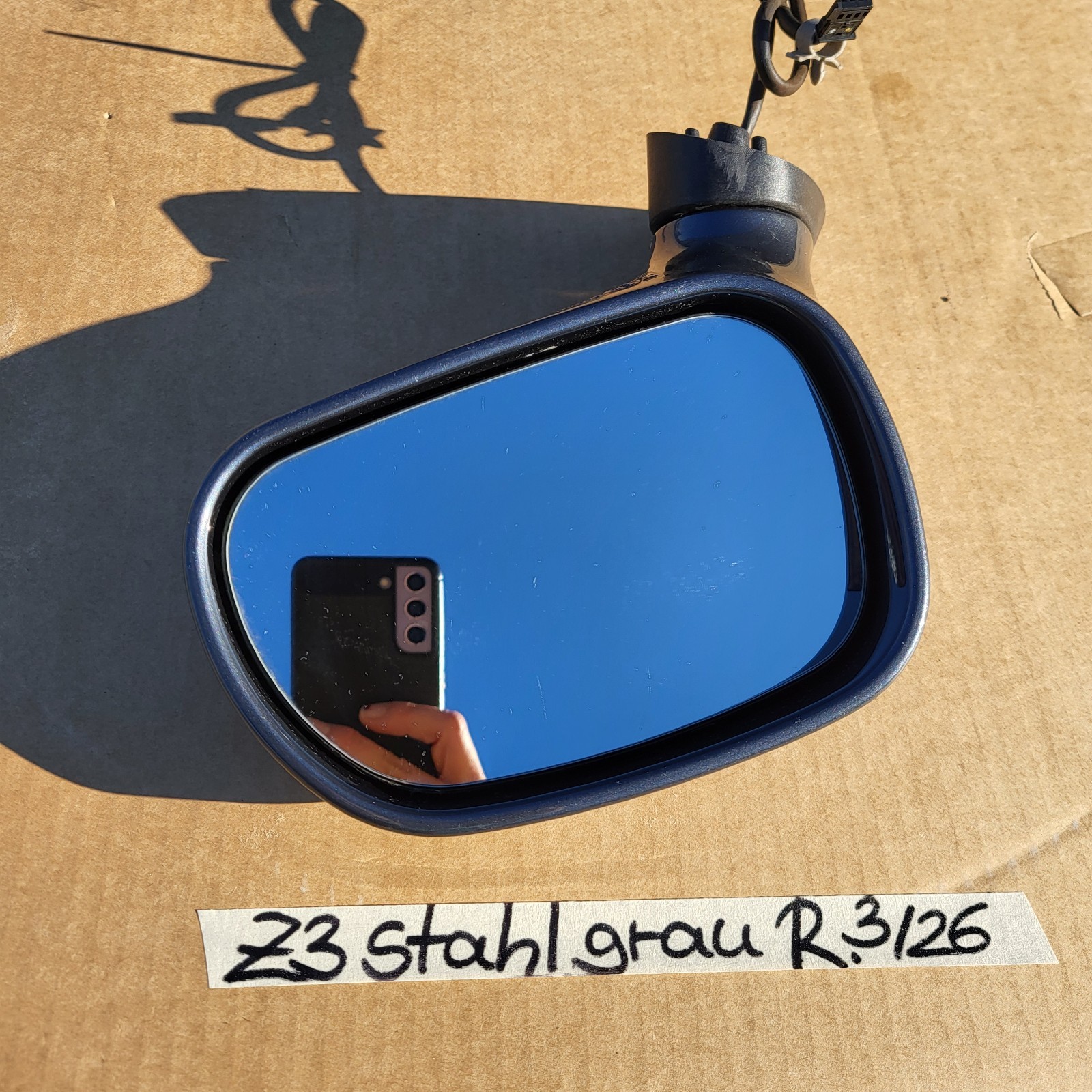 BMW Z3 Roadster Coupe Seiten Außen Spiegel RECHTS Stahl Grau Metallic RHD