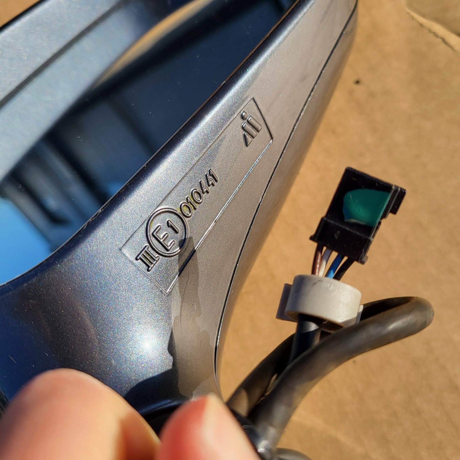 BMW Z3 Roadster Coupe Seiten Außen Spiegel RECHTS Stahl Grau Metallic RHD