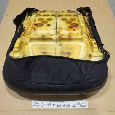 BMW Z3 Roadster Fahrer Sitz Kissen Polster + Bezug Leder schwarz OHNE Heizung – Bild 9