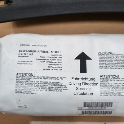 BMW E46 Cabrio Beifahrer-Airbag-Modul eingebaut mit Armaturenbrett Verkleidung – Bild 6