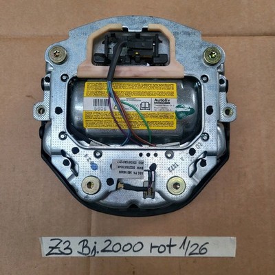 BMW Z3 M Lenkrad Leder Lenker M Sportlenkrad 2228230 rot  Fahrer-Airbag-Modul – Bild 4