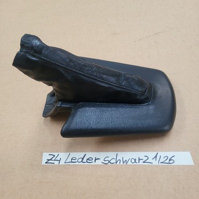 BMW Z4 E85 Leder Manschette Blende Handbremse Verkleidung Handbremssack Schwarz  – Bild 2