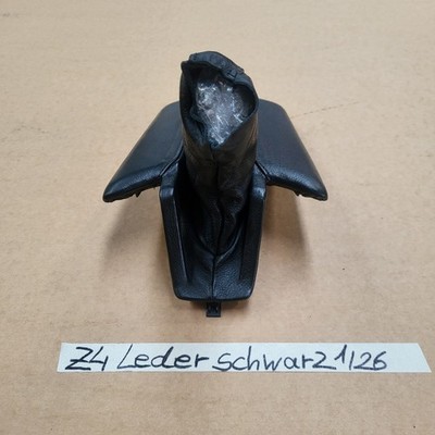 BMW Z4 E85 Leder Manschette Blende Handbremse Verkleidung Handbremssack Schwarz  – Bild 4