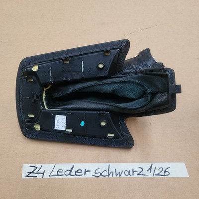 BMW Z4 E85 Leder Manschette Blende Handbremse Verkleidung Handbremssack Schwarz  – Bild 5