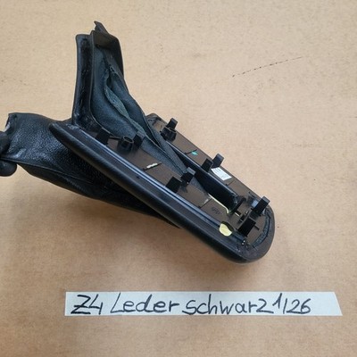 BMW Z4 E85 Leder Manschette Blende Handbremse Verkleidung Handbremssack Schwarz  – Bild 7